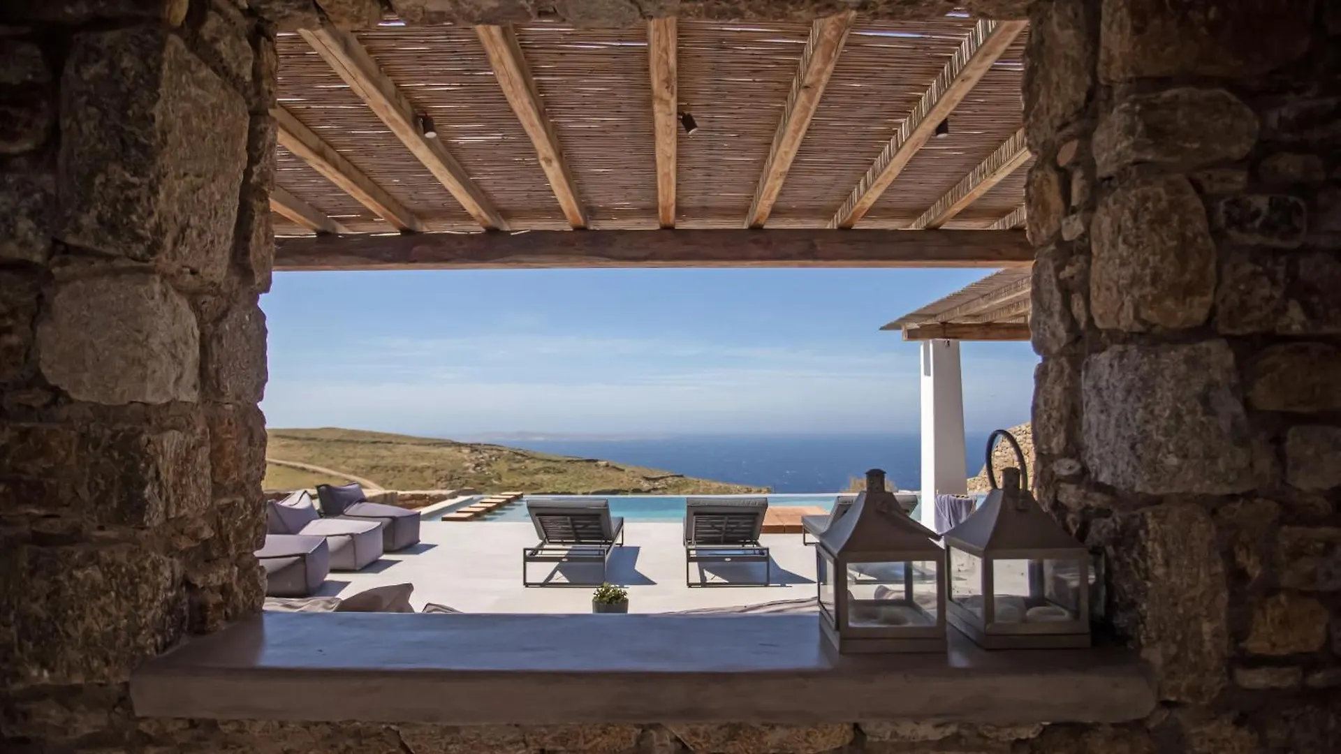 Aura Seaview Sunset Pool Villa W Night Security Guard - Six Bedrooms Fanari  0*, Fanari (Mykonos)