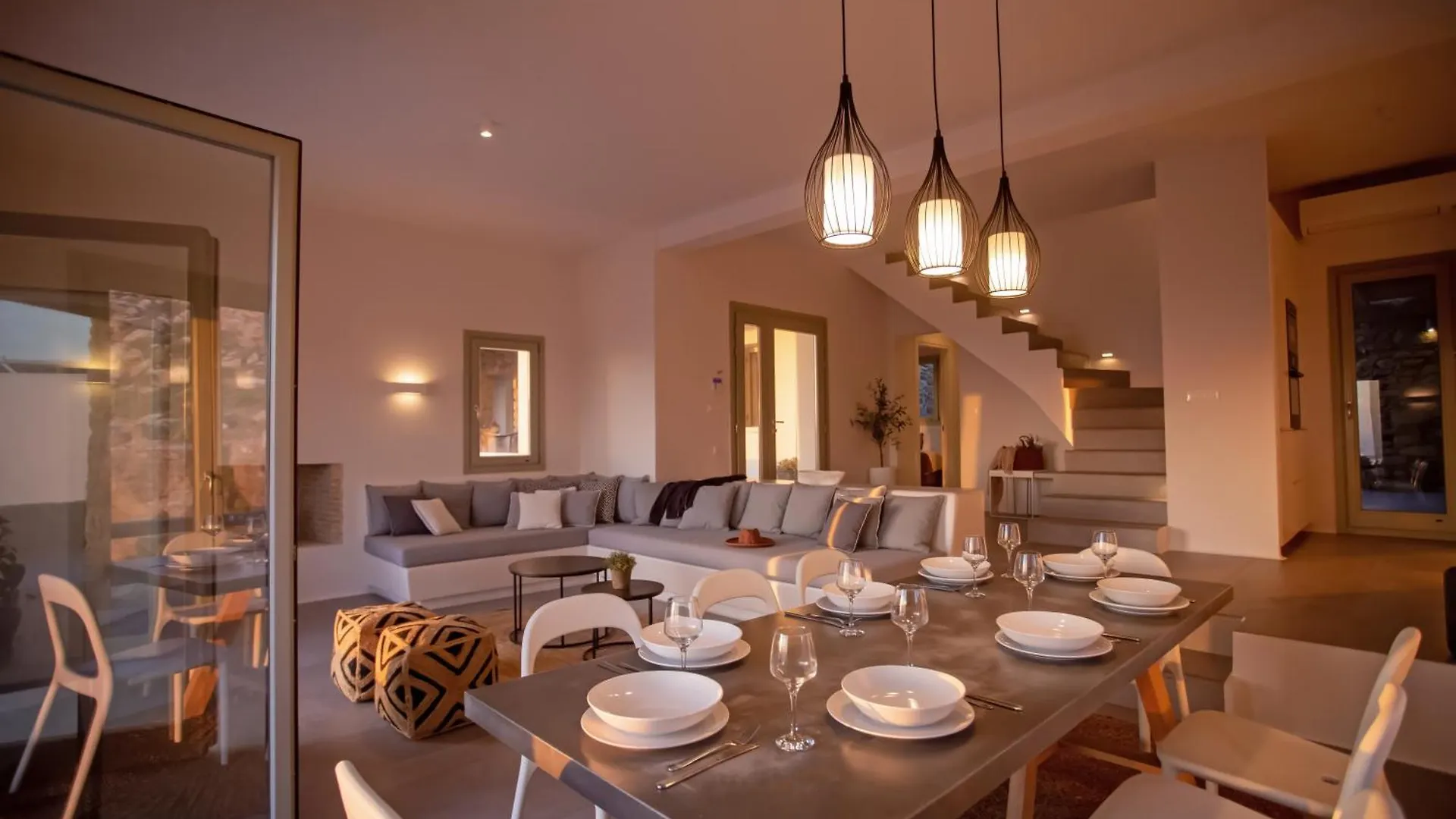 Aura Seaview Sunset Pool Villa W Night Security Guard - Six Bedrooms Fanari  Grécia