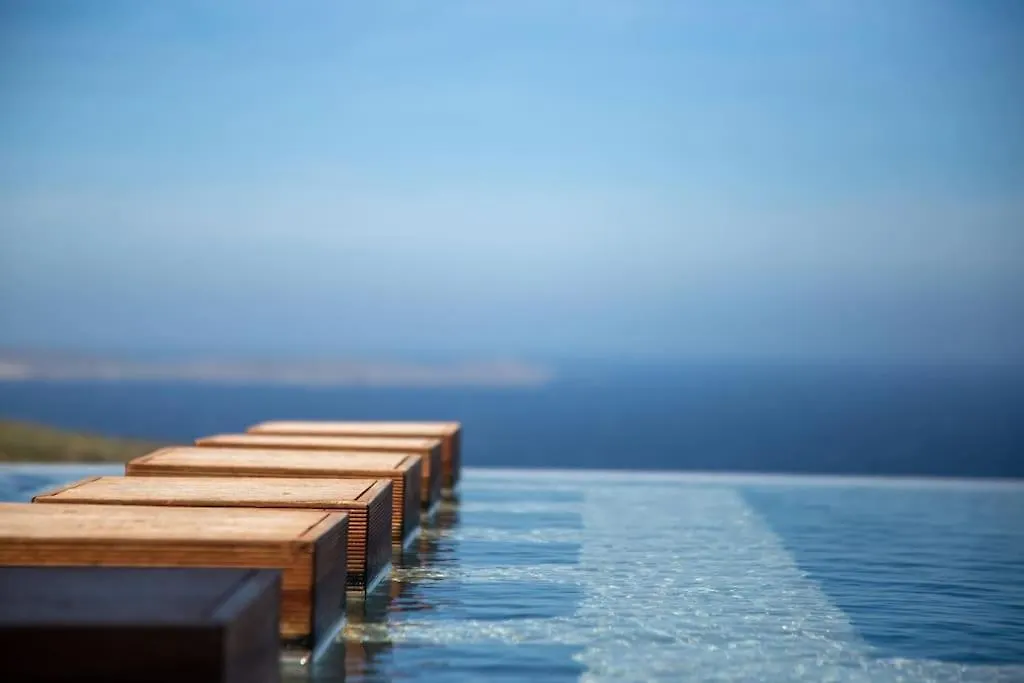 Aura Seaview Sunset Pool Villa W Night Security Guard - Six Bedrooms Fanari  Grécia