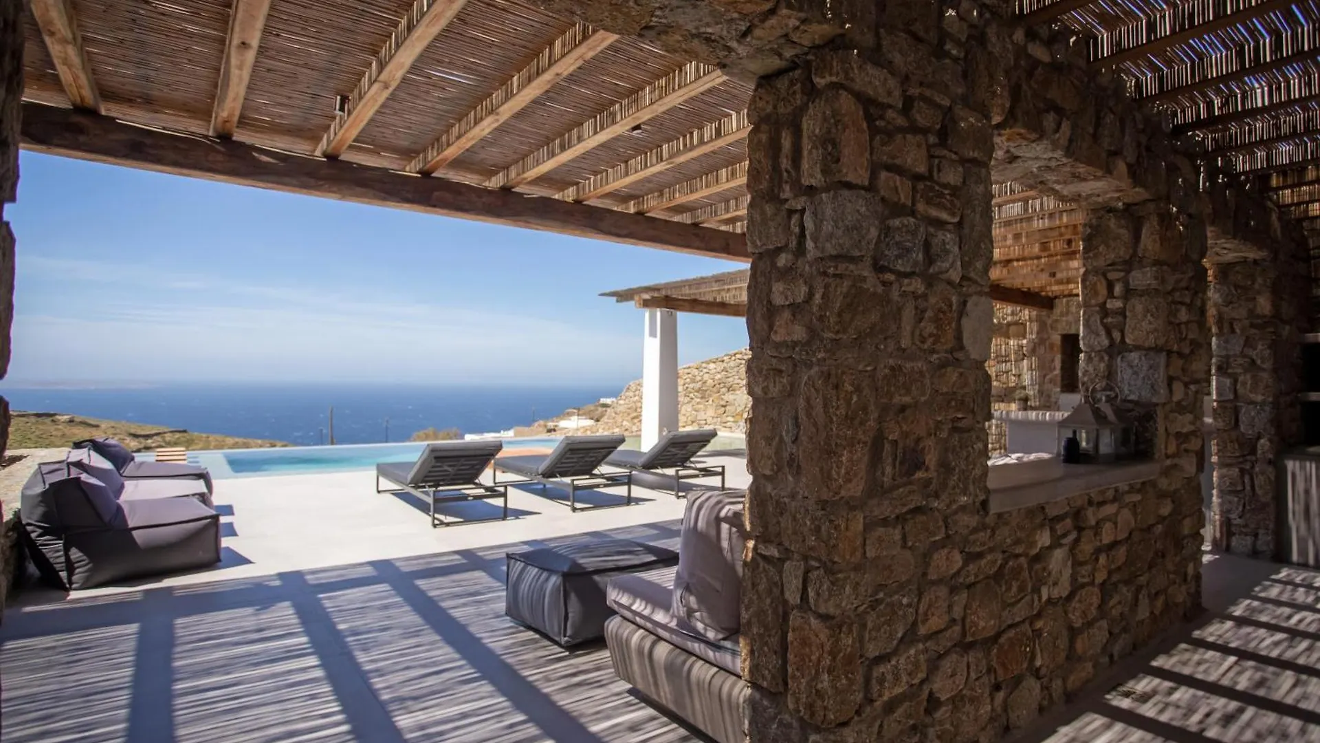 Aura Seaview Sunset Pool Villa W Night Security Guard - Six Bedrooms Fanari   Fanari (Mykonos)