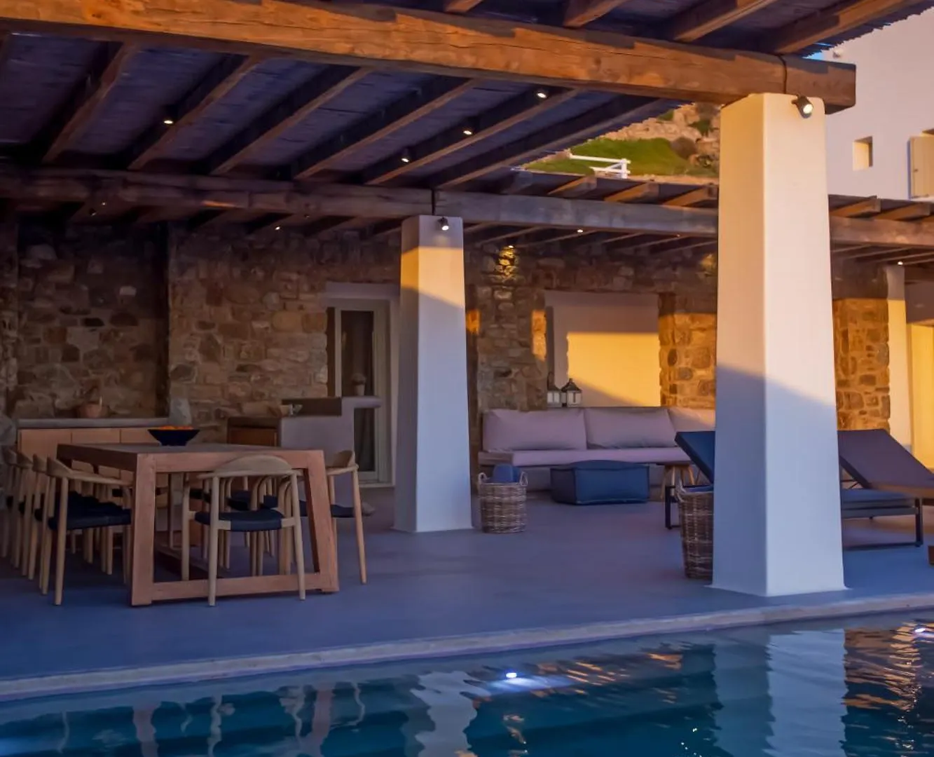 Aura Seaview Sunset Pool Villa W Night Security Guard - Six Bedrooms Fanari  0*, Fanari (Mykonos) 希腊